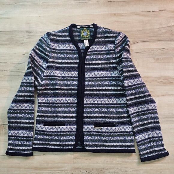Vintage Hammerschmid 100% Wool Full Zip Women's Cardigan Size S - Picture 3 of 9